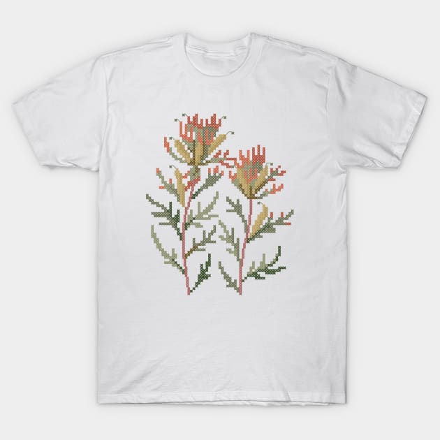 Wyoming State Flower Indian Paintbrush T-Shirt by inotyler